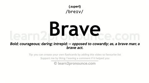 Definition of brave .